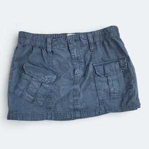 BDG Urban Outfitters Blue Cargo Mini Skirt Size Small Micro Mini Y2K Vibes